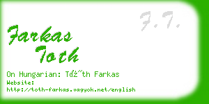 farkas toth business card